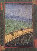 Vincent Van Gogh Japonaiserie:Bridge in the Rain (nn04) Spain oil painting reproduction